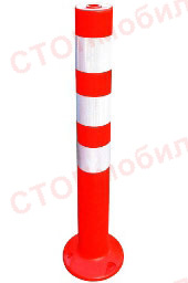 Столбик парковочный стационарный мягкий для крепления на анкерах (высота 750 мм, диаметр 80 мм)